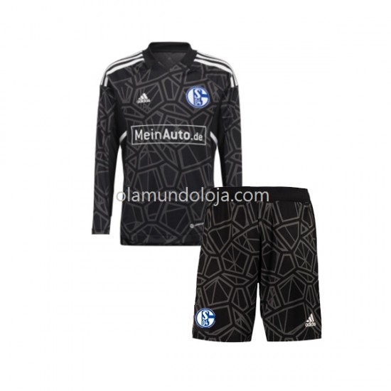 Camisola FC Schalke 04 Guarda-redes Criança Equipamento Primeiro 2022-2023 Manga Comprida